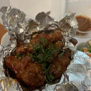 Thai spicy dynamite wings