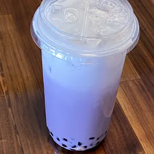 Taro Milk tea with Original boba