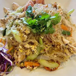 Pad woon sen with pork