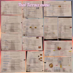 1/15/2024 - Thai Terrace restaurant, menu pages at a glance