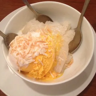 Sticky Rice with Mango Ice Cream