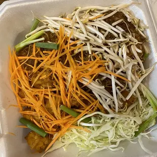 Pad Thai with glass noodles &amp; tofu