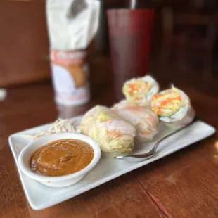 Fresh rolls with shrimp