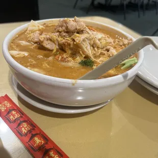 Mee Kra Ti with chicken.