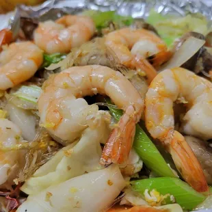 Pad Woon Sen.  Great taste overall, but I think I would pass on the shrimp.