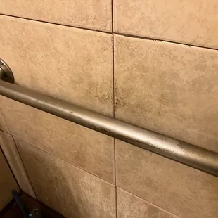 Hand rail for handicapped in the red area