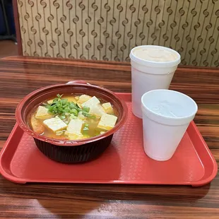 Tom yum Broth Noodle Soup. Super good!