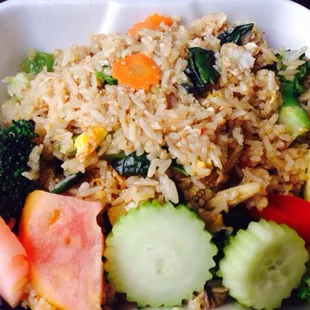 Vegetable Spicy Basil Fried Rice