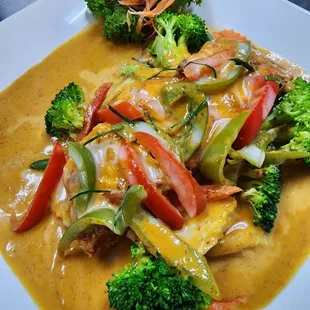 Salmon Delight with Panang Sauce