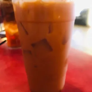 Thai Iced Tea with coconut milk