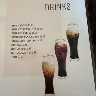 Menu-drinks