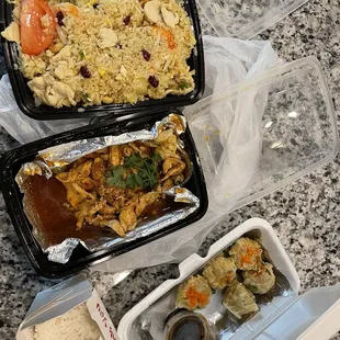 a variety of food items