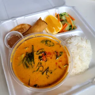 Panang Curry Lunch Combo - take out (no soup)