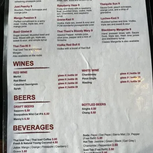 Menu photos