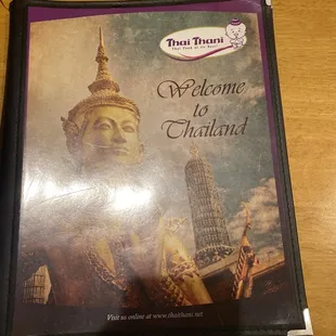 Front of menu