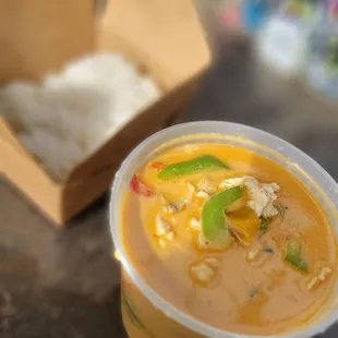 Pumpkin curry with chicken