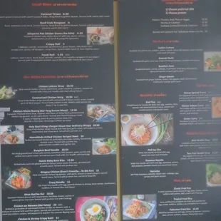 The Menu in the wall