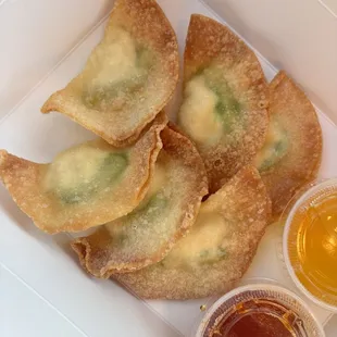 Avocado and Cream Cheese Wontons