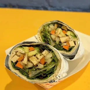 new version of vegan burrito. bigger and have avocado