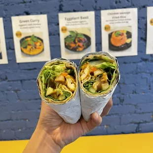 chicken satay burrito