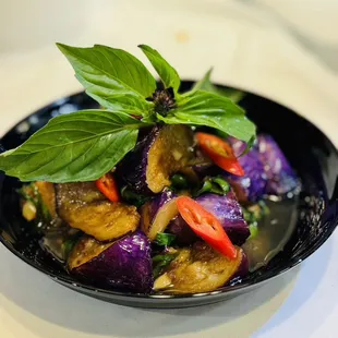 eggplant basil sauces (GF)
