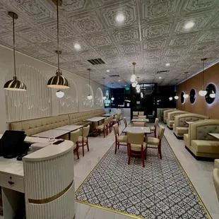 the interior of the restaurant
