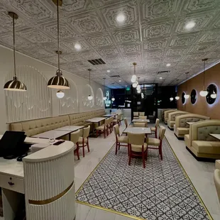 the interior of the restaurant