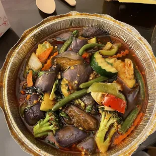 50. Eggplant with vegetables