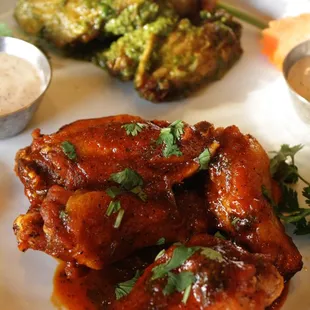 poultry, chicken, bbq chicken, fried chicken wings, chicken wings, chicken wings and fried chicken, food, bbq wings, fried chicken