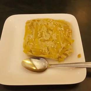 Pumpkin custard with sweet rice - delicious!