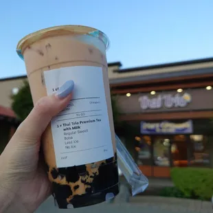 Premium milk tea w boba