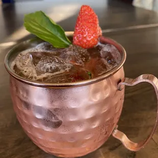 Strawberry Basil Mule