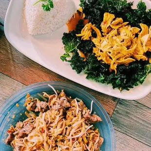 Beef Pad Thai and Gai Nong Rung