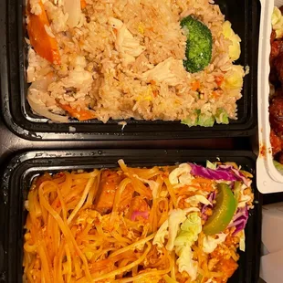 Fried rice and pad Thai