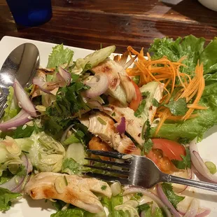 Lemon grass chicken salad