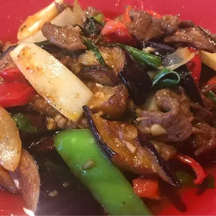 Stir Fried eggplant dish, flavorful