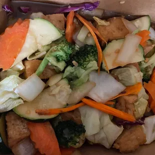 Stir-fried vegetables with tofu