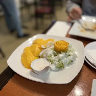 a plate of food on a table