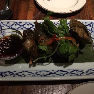 Gai Hor Bai Touy (Chicken-Pandan Leaves)