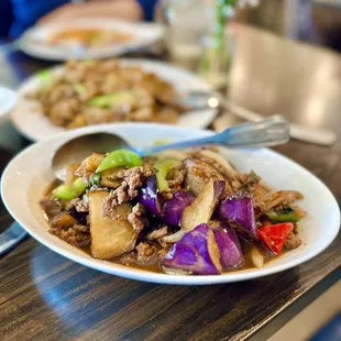 Spicy Eggplant with ground beef