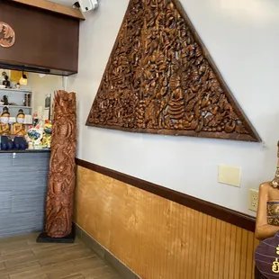 the entrance to the restaurant