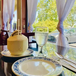 Lovely sweet corner table by the window