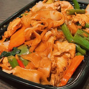 25. Drunken Noodle (with chicken - $14.02)