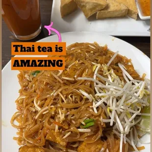 Pad Thai Bangkok Style Thai Tea