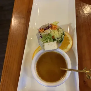 We are these salad rolls so fast I forgot to take picture of the awesome rolls before we ate 3 of them.