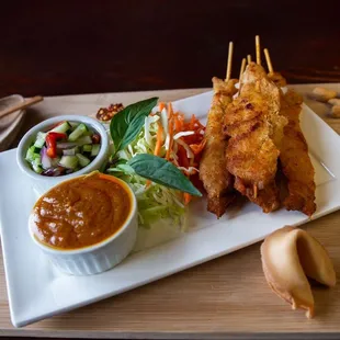 Chicken Satay with peanut sauce