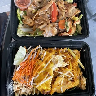 Pad Thai and Drunken Noodle