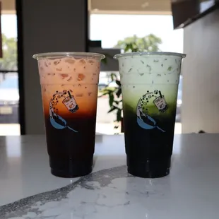 Thai Tea (Left) &amp; Green Thai Tea (Right)