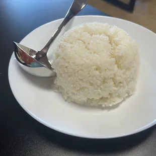 Side of white steamed rice
