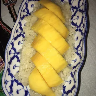 Mango and sticky rice dessert!